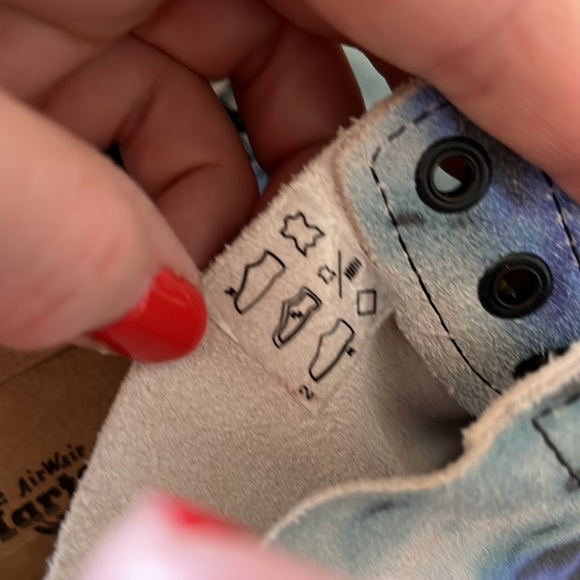 SALE Dr Martens Pascal Blue Tie Dye Suede Boots New - Picture 11 of 12